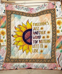 Personalized Sunflower Hippie Quilt Bed Set Blanket - Great for Bedroom Decor and Family Gifts