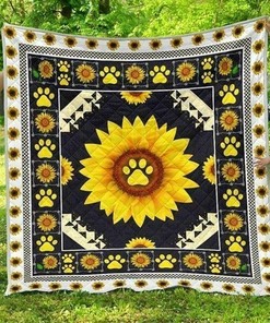 Personalized Sunflower Pattern Quilt Bedding Set Blanket for Home Decoration, Perfect for Bedroom Decor and Family Gifts