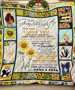 Personalized Sunflower Quilt Bedding Set - Great Gifts for Family and Bedroom Decor
