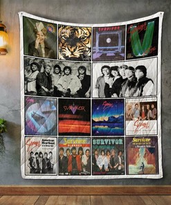 Personalized Survivor Album Covers Quilt Bedding Set - Great for Bedroom Decor and Family Gifts