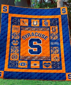 Personalized Syracuse Blanket Quilt Bedding Set for Home Decor and Picnics - Great Gifts for Family