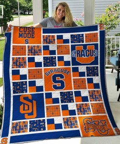 Personalized Syracuse Orange Quilt Bed Set Blanket - Gifts for Fans and Bedroom Decor