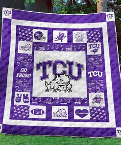 Personalized TCU Horned Frogs Quilt Bedding Set - Great for Bedroom Decor and Family Gifts