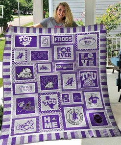 Personalized TCU Horned Frogs Quilt Bedding Set - Great for Fan Gift