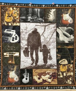 Personalized TG130701A TBG Guitar Quilt Bedding Set Blanket - Great for Bedroom Decor and Family Gifts