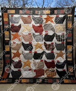 Personalized Talkative Chicken Quilt Bedding Set, Great for Bedroom Decoration and Family Gifts