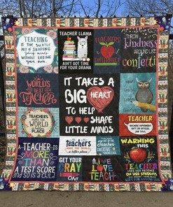 Personalized Teacher Quilt Bedding Set Blanket for Family Gifts