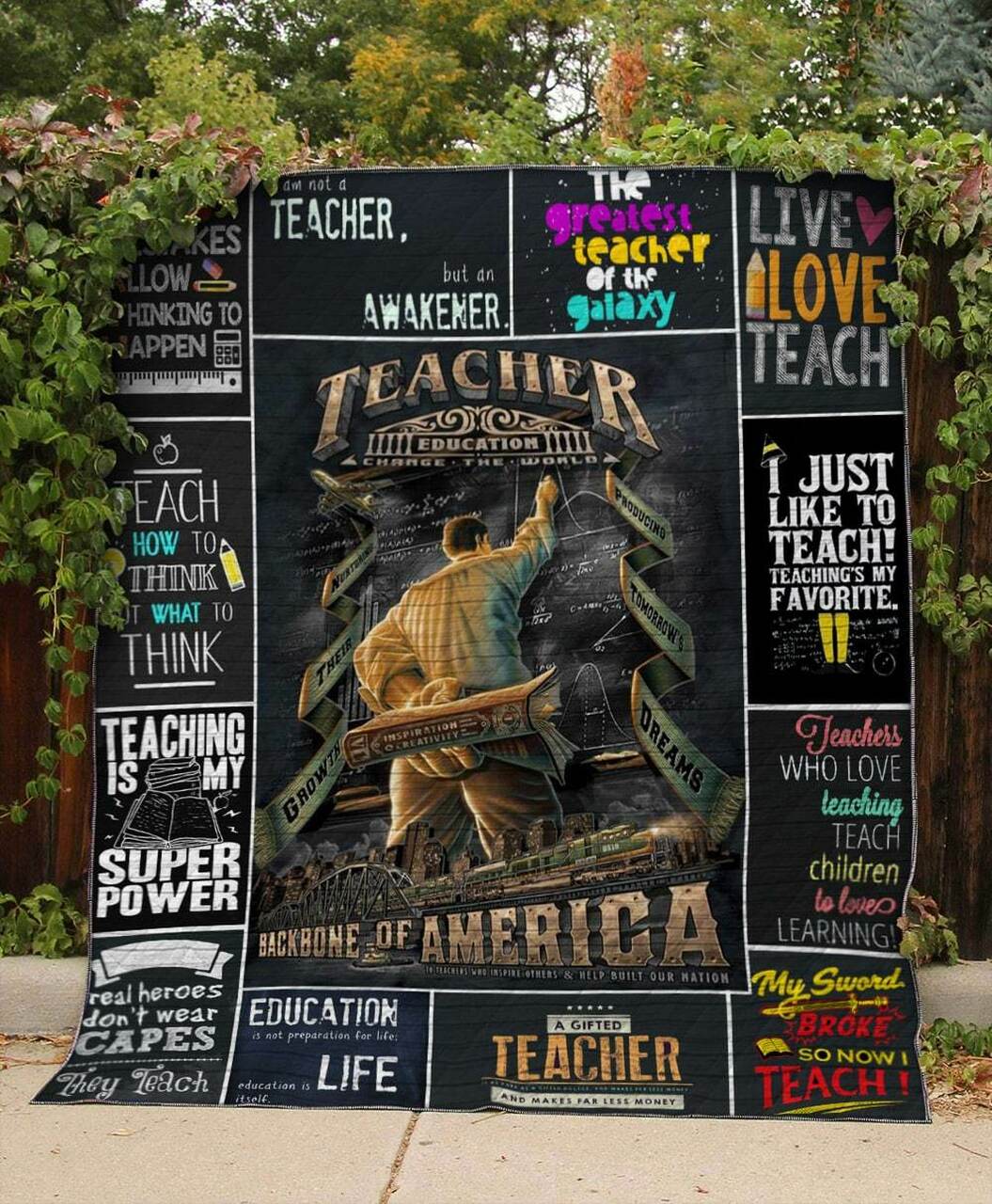 Personalized Teacher Quilt Bedding Set - Great for Bedroom Decoration and Family Gifts