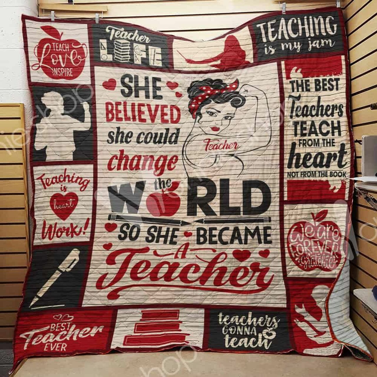 Personalized Teacher Quilt Blanket Bedding Set for Home Decoration