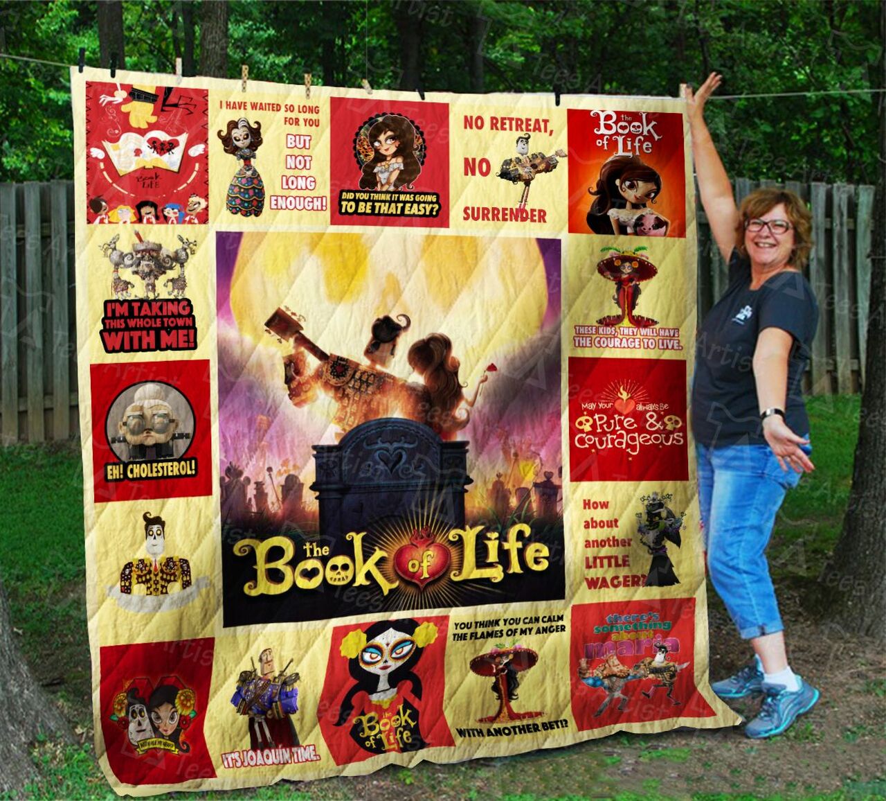 Personalized The Book Of Life Quilt Bedding Set Blanket - Great for Bedroom Decor and Family Gifts