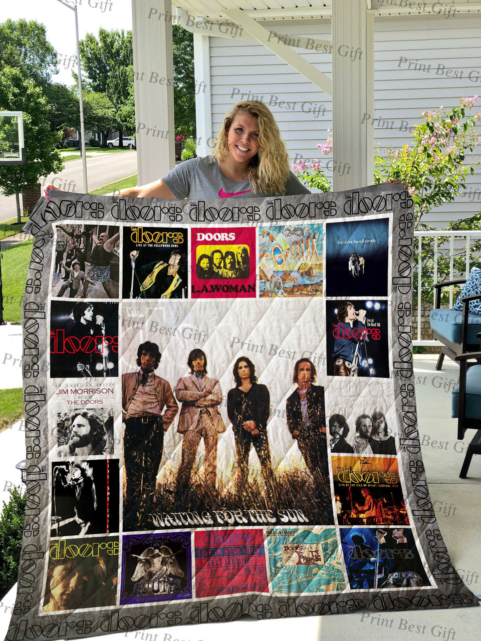 Personalized The Doors Albums Quilt Bedding Set - Great for Bedroom Decor and Family Gifts
