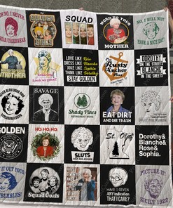 Personalized The Golden Girl T-Shirt Quilt Bed Set Blanket - Perfect for Bedroom Decor and Family Gifts