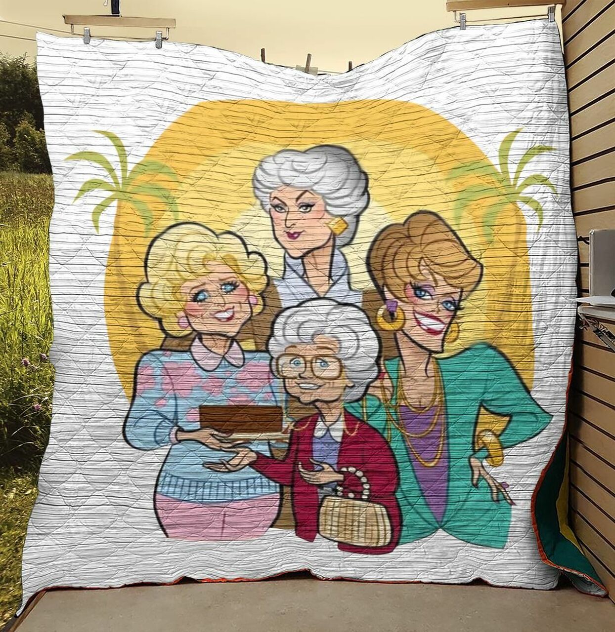 Personalized The Golden Girls Quilt Bedding Set Blanket - Great for Bedroom Decor and Family Gifts