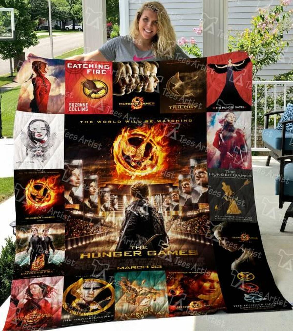 Personalized The Hunger Games Quilt Bedding Set Blanket - Great for Bedroom Decor and Family Gifts