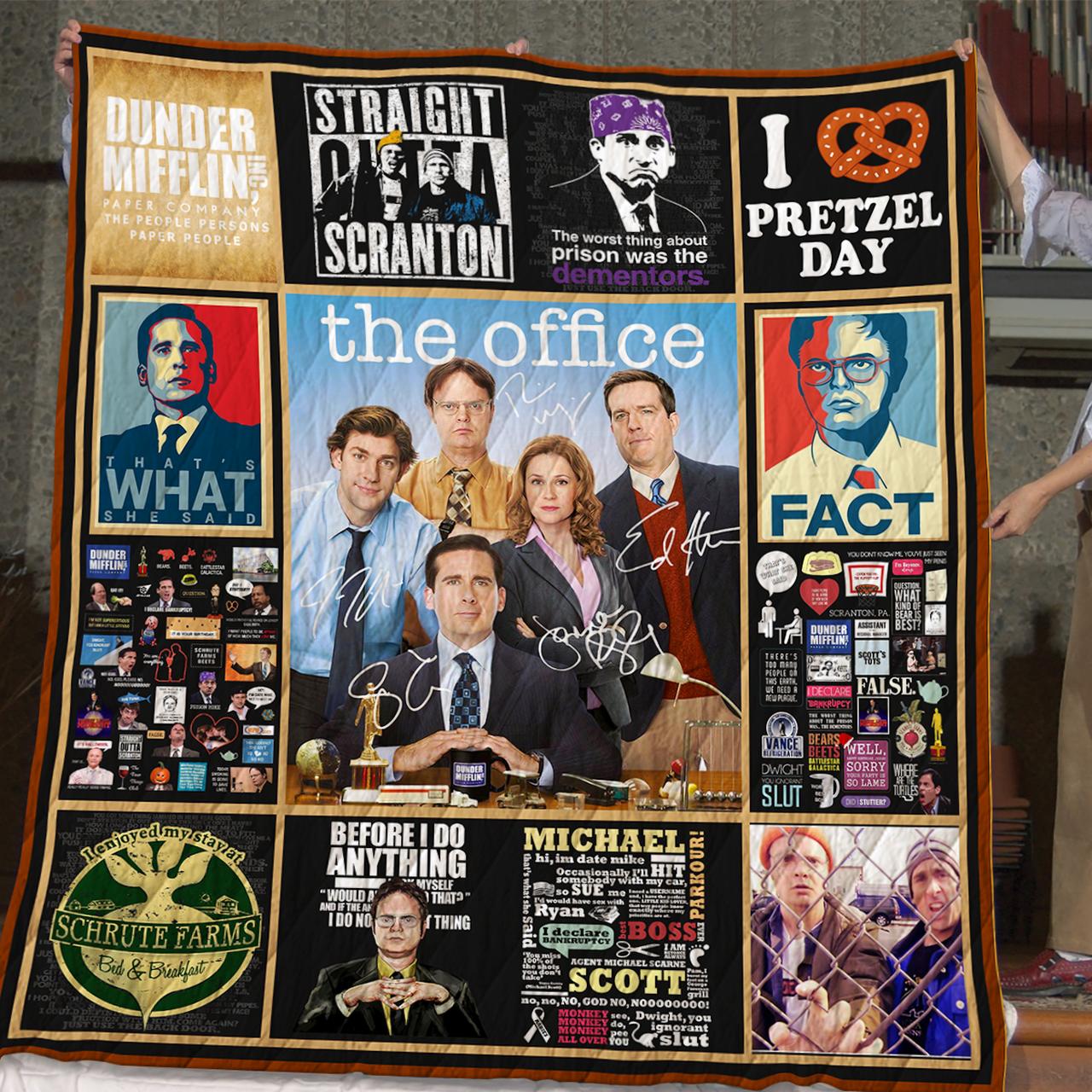 Personalized The Office Quilt Bedding Set - Perfect for Home Decoration and Family Gifts