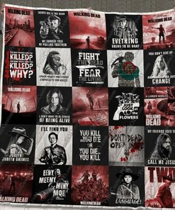 Personalized The Walking Dead Quilt Bed Set Blanket - Great for Bedroom Decor and Family Gifts