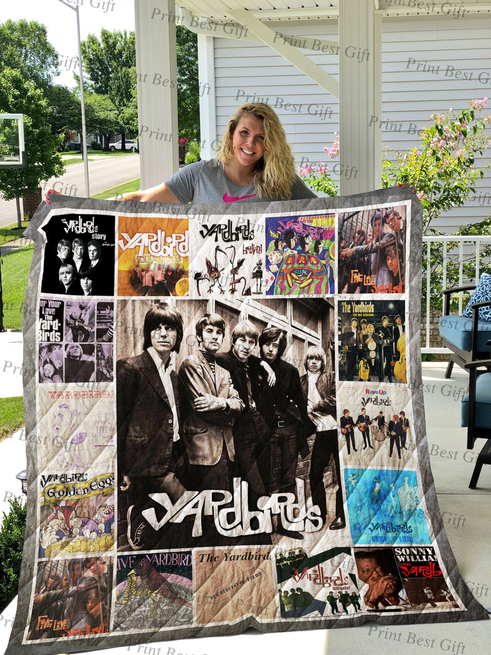 Personalized The Yardbirds Albums Cover Poster Quilt Blanket Bedding Set for Bedroom Decor and Family Gifts
