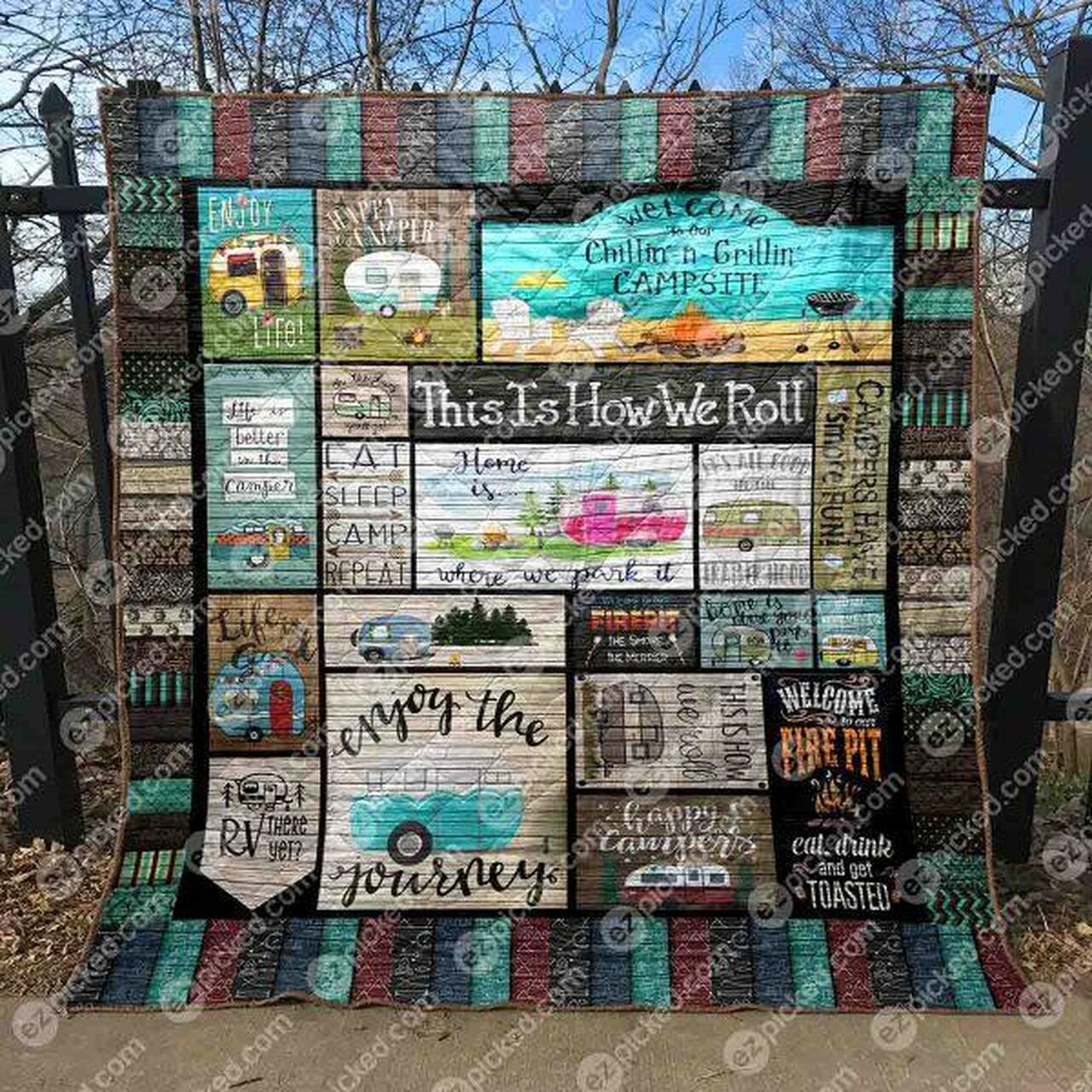 Personalized This Is How We Roll Quilt Bedding Set Blanket - Great for Bedroom Decoration and Family Gifts