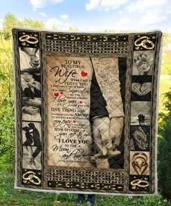 Personalized To My Beautiful Wife Quilt Bedding Set Blanket From Husband I Love You To The Moon And Back