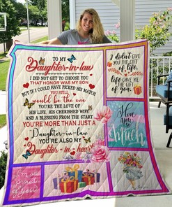 Personalized To My Daughter-In-Law Quilt Bedding Set Blanket I Love You So Much Quilt Bedding Set Blanket,