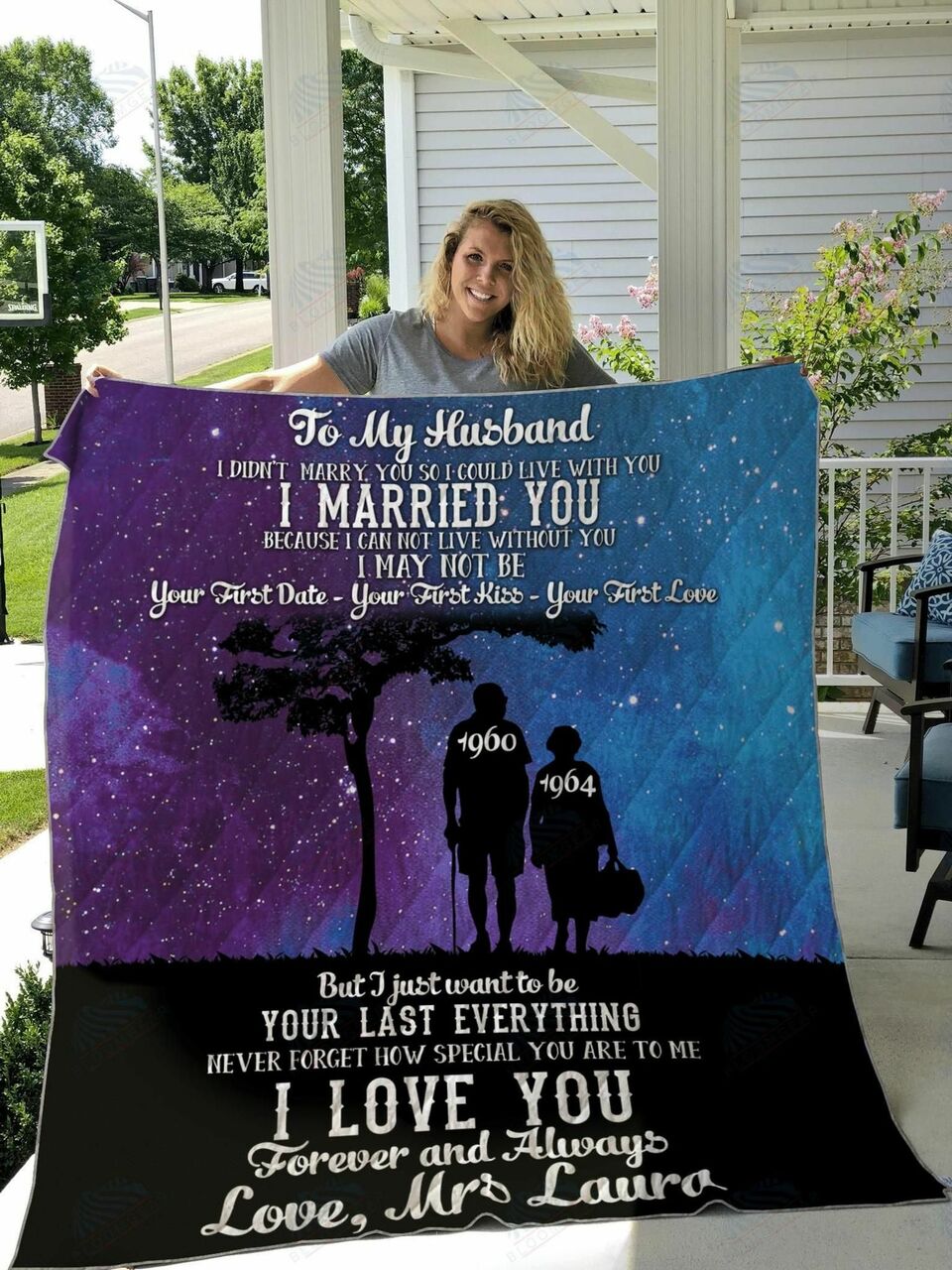 Personalized To My Husband From Wife I Love You Forever And Always Quilt Bedding Set Blanket