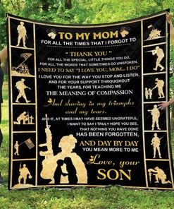 Personalized To My Mom Thank You Quilt Bedding Set Blanket - Great for Bedroom Decor and Family Gifts