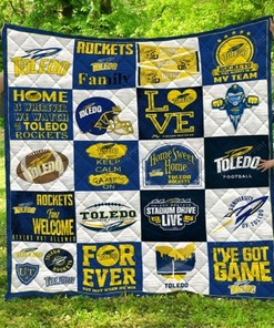 Personalized Toledo Rockets Quilt Bedding Set Blanket - Great for Bedroom Decor and Family Gifts