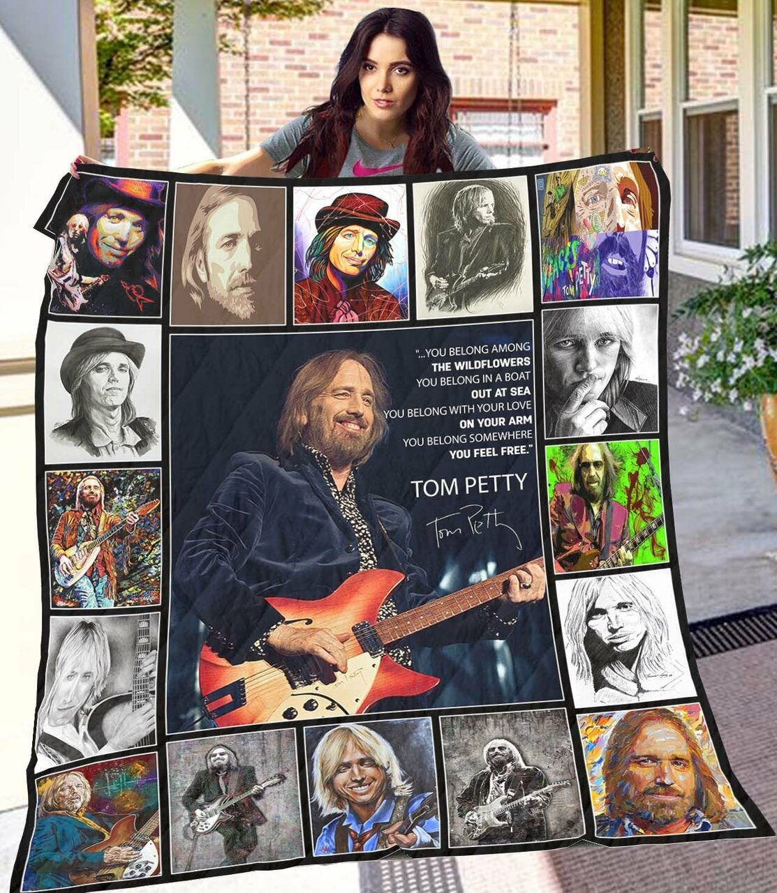 Personalized Tom Petty Quilt Bedding Set Blanket - Gifts for Family and Bedroom Decor