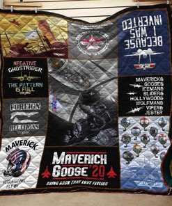 Personalized Top Gun Collage Quilt Bed Set Blanket - Perfect for Bedroom Decor and Family Gifts