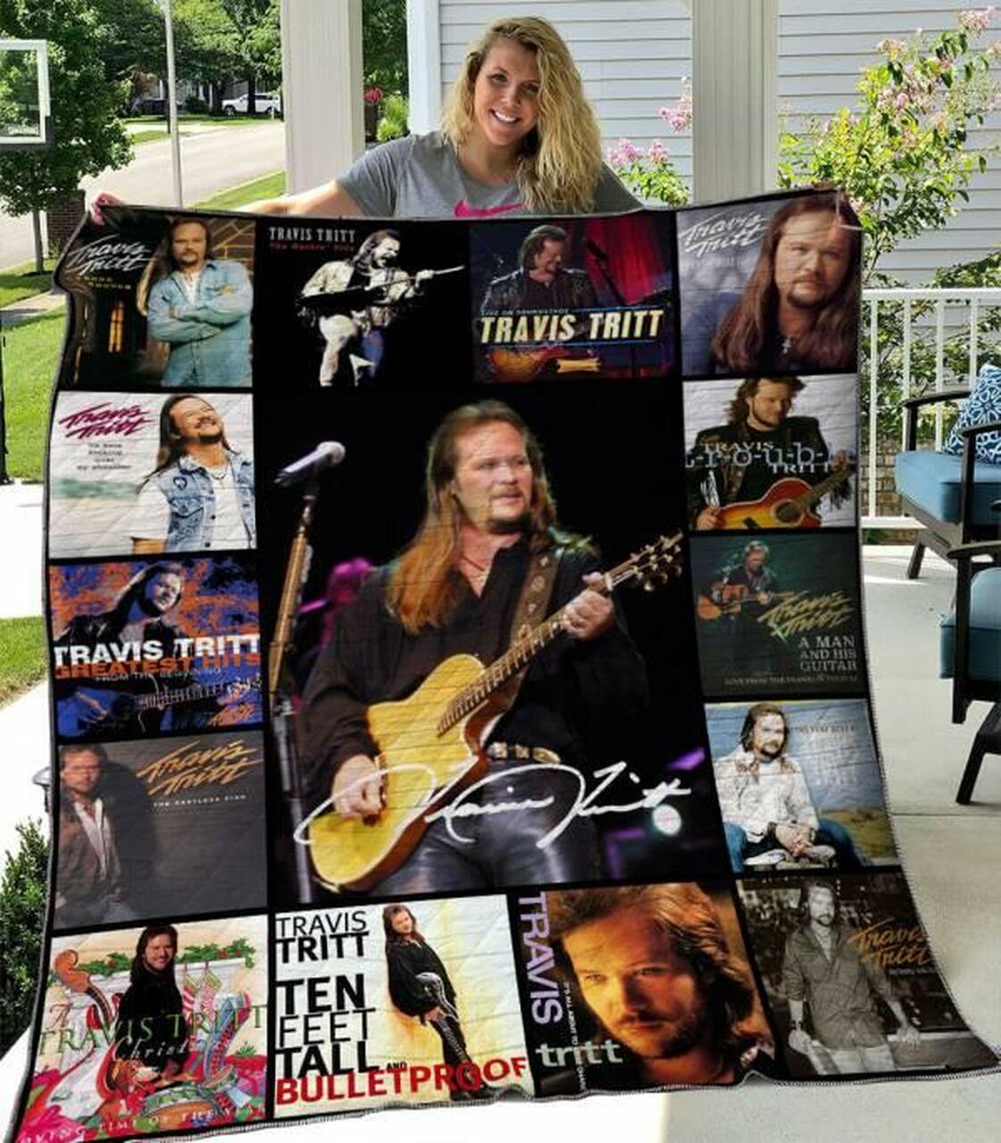 Personalized Travis Tritt Quilt Bedding Set Gifts for Fans