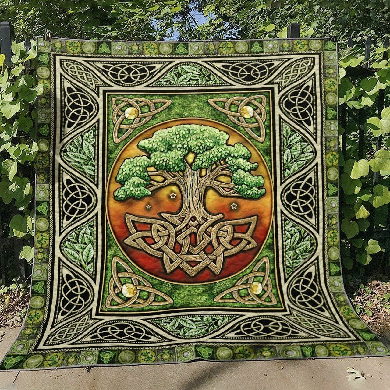 Personalized Tree Of Life Quilt Bedding Set Best for Home Decoration or Picnic