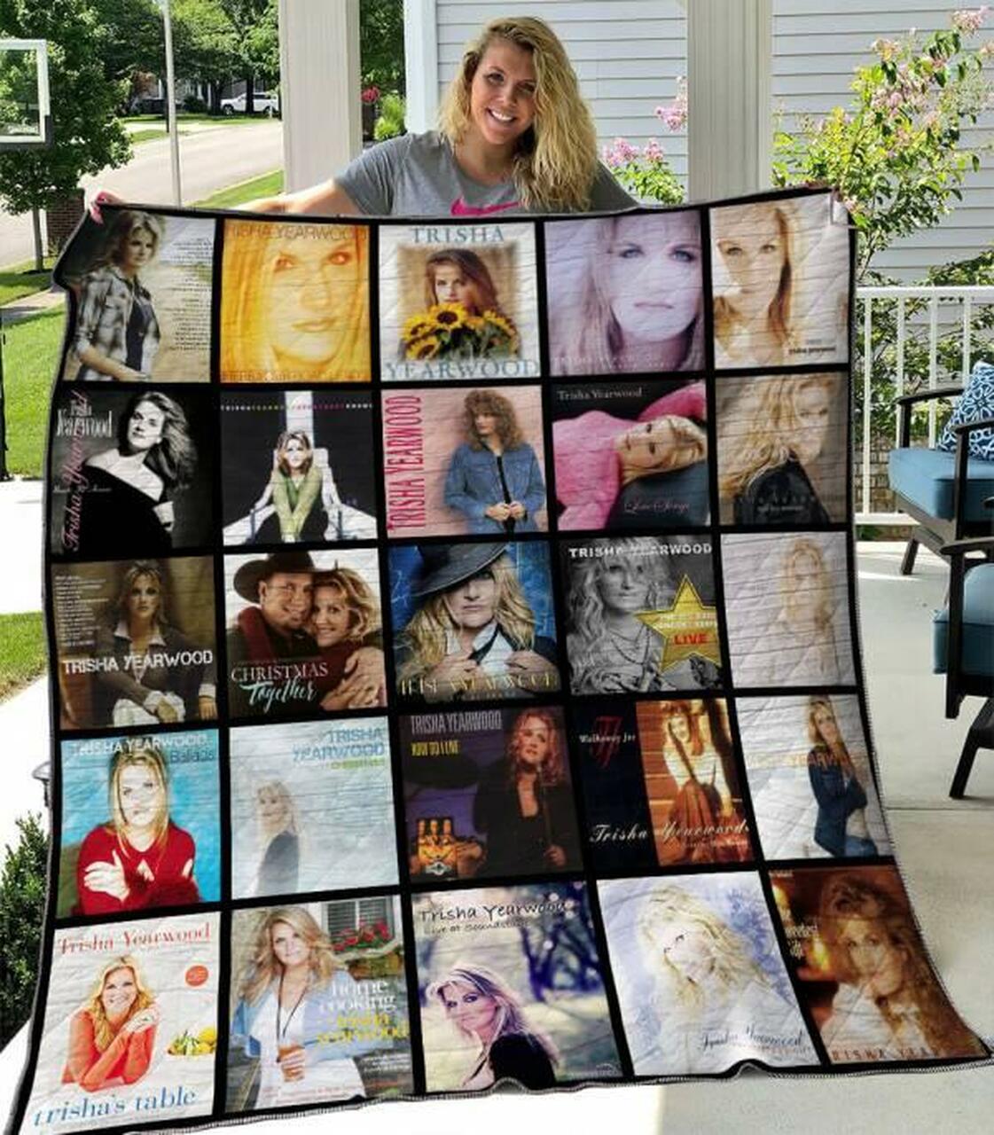 Personalized Trisha Yearwood Quilt Bed Set Blanket - Great for Bedroom Decoration and Family Gifts