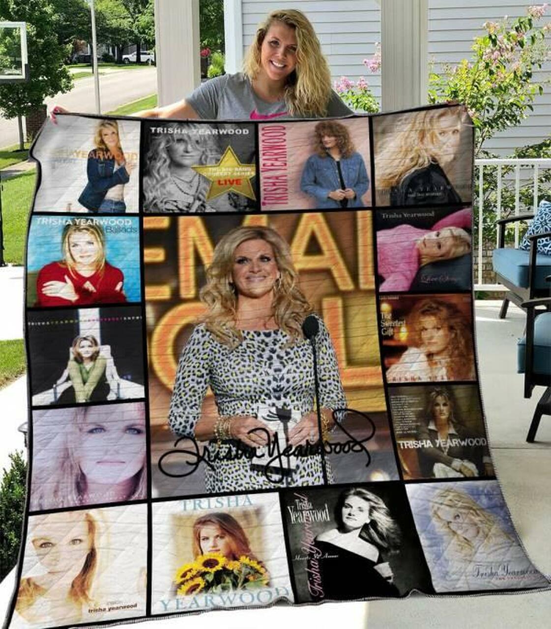Personalized Trisha Yearwood Quilt Bedding Set - Gifts for Family and Bedroom Decor