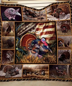 Personalized Turkey Quilt Bedding Set - Great for Bedroom Decor and Family Gifts