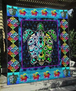 Personalized Turtle 6 Blanket Quilt Bedding Set for Home Decoration and Picnic - Great Gifts for Family