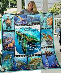 Personalized Turtle Awesome Quilt Blanket Set - Great for Home Decoration