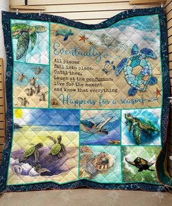 Personalized Turtle Quilt Bedding Set - Suitable for Bedroom Decor and Family Gifts