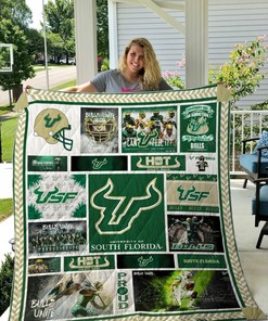 Personalized USF Bulls Quilt Bedding Set for Home Decor and Gifts for Fans