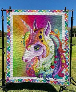 Personalized Unicorn Quilt Bedding Set - Great for Bedroom Decor and Family Gifts