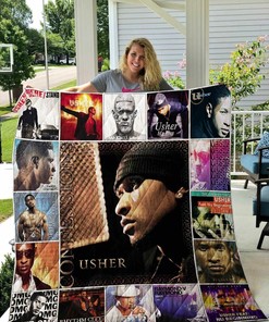 Personalized Usher Blanket Quilt Bedding Set, Great for Bedroom Decor and Family Gifts