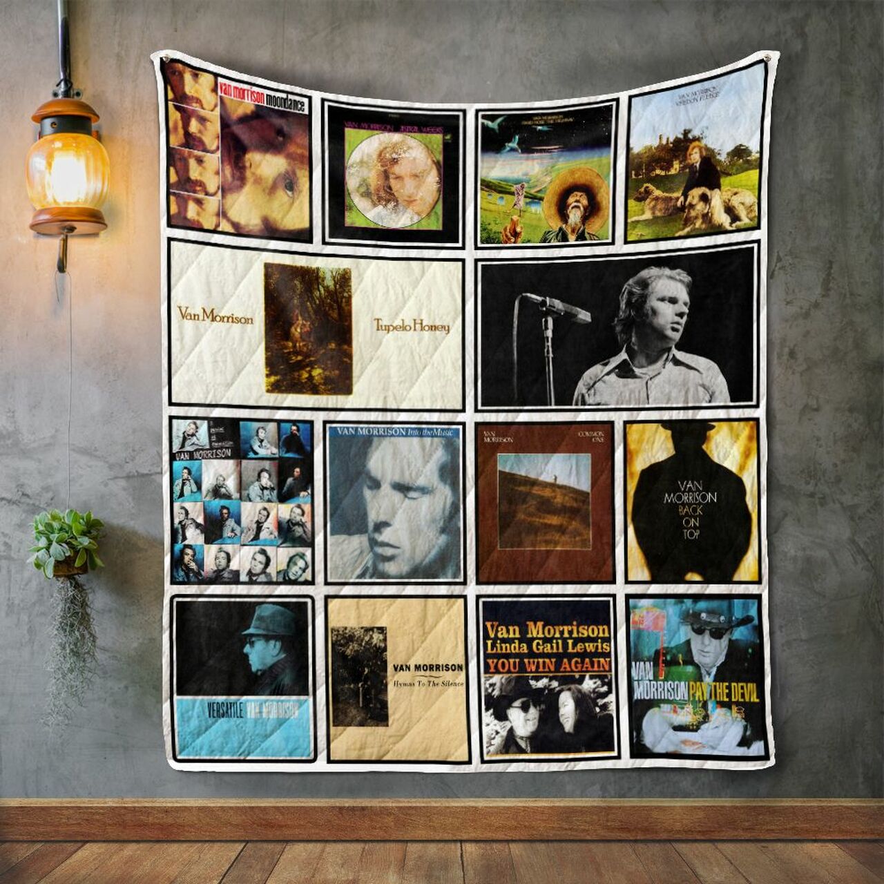 Personalized Van Morrison Album Covers Quilt Blanket Bedding Set for Home Decoration
