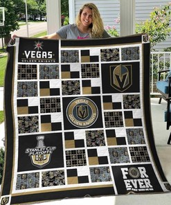 Personalized Vegas Golden Knights Blanket Quilt Bedding Set, Great for Home Decoration and Family Gifts and Gifts for Fans