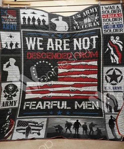 Personalized Veteran Memorial Quilt Blanket Bedding Set - Great Gifts for Family