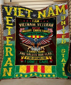 Personalized Vietnam Veteran Quilt Bed Set Blanket - Great for Bedroom Decoration and Family Gifts