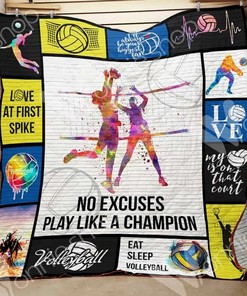 Personalized Volleyball Quilt Bedding Set - Great for Bedroom Decoration and Family Gifts