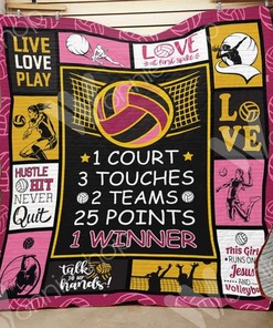 Personalized Volleyball Quilt Bedding Set - Perfect for Bedroom Decor and Family Gifts