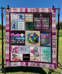 Personalized Volleyball Quilt Blanket Bedding Set, Great for Home Decoration and Family Gifts