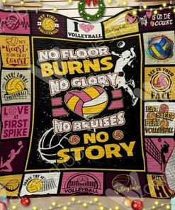 Personalized Volleyball Quilt Blanket - Great for Bedroom Decoration and Family Gifts