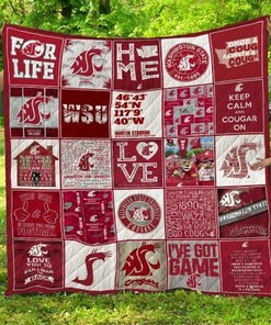Personalized Washington State Cougars Quilt Blanket - Gifts for Family and Home Decor.