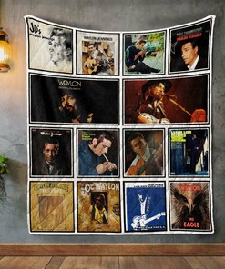 Personalized Waylon Jennings Album Covers Quilt Bedding Set, Great for Bedroom Decoration and Family Gifts